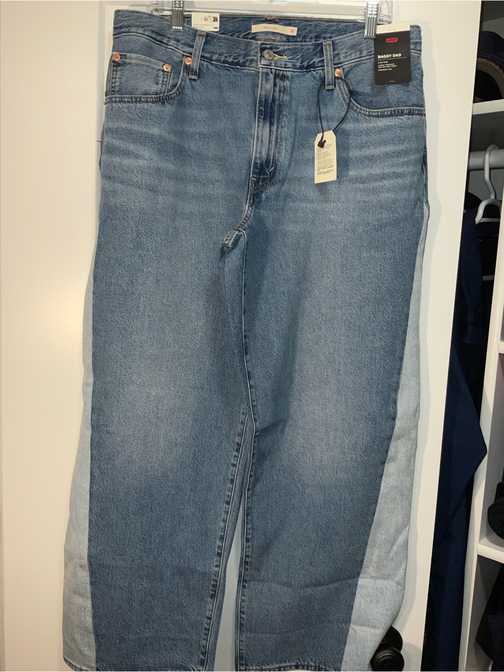 Levi's Blue Denim Baggy Dad Jeans
